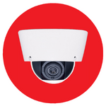 Video surveillance dome camera icon