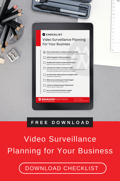Resolute Partners Video Surveillance Planning For Your Business Free Downloadable