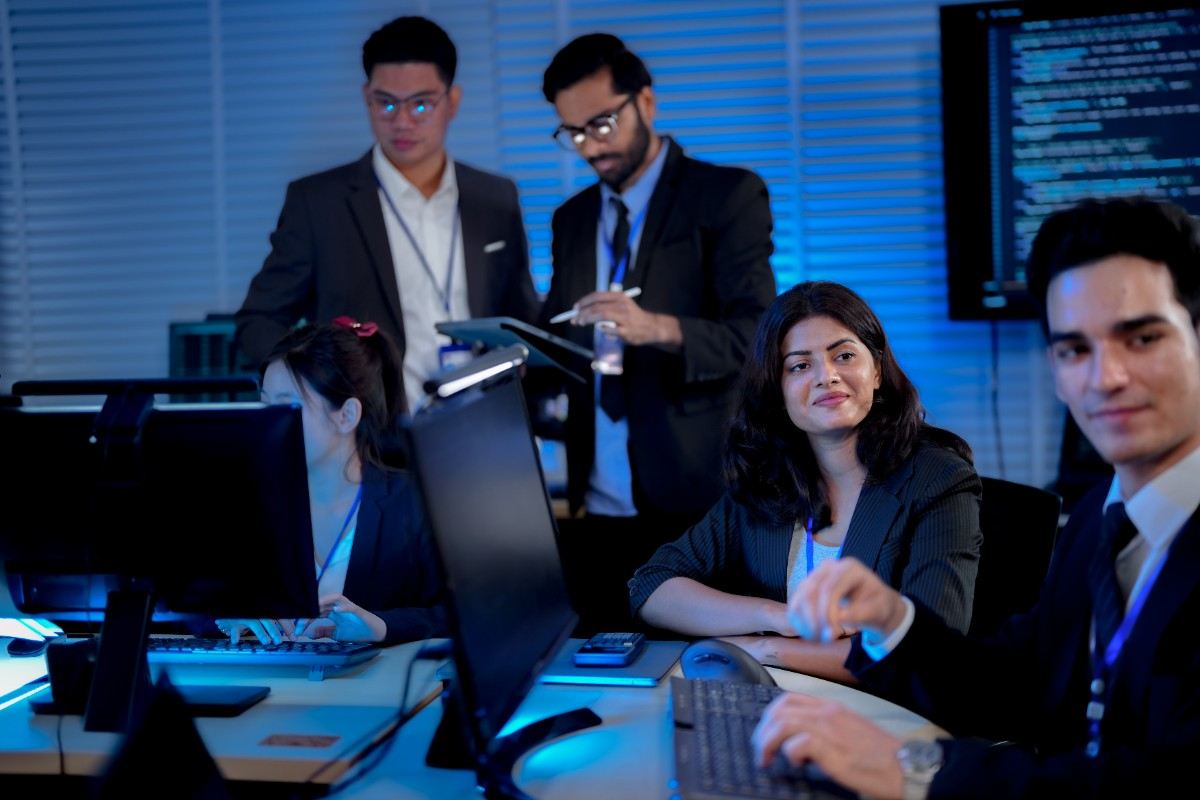 a professional team working